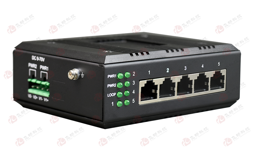 mini工業(yè)軌式5路百兆電 交換機(雙DC電源或AC220V內(nèi)置)